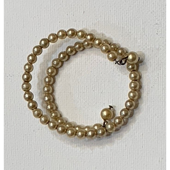 Cultured Pearls Bracelet Small Expandable Memory Wire Wrap Custom Fit - Picture 8 of 15